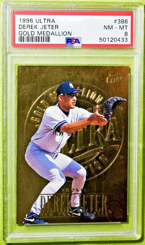1996 Fleer Ultra Derek Jeter #386 Rookie GOLD MEDALLION EDITION PSA 8 
