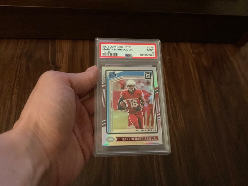 PSA 9 2024 Optic Marvin Harrison Jr. #276 Holo Prizm RC view 1