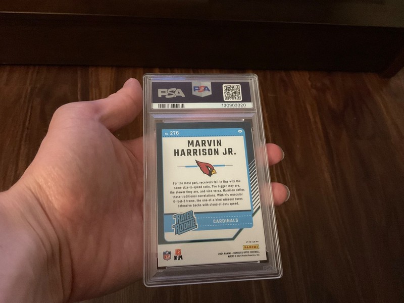 PSA 9 2024 Optic Marvin Harrison Jr. #276 Holo Prizm RC view 2
