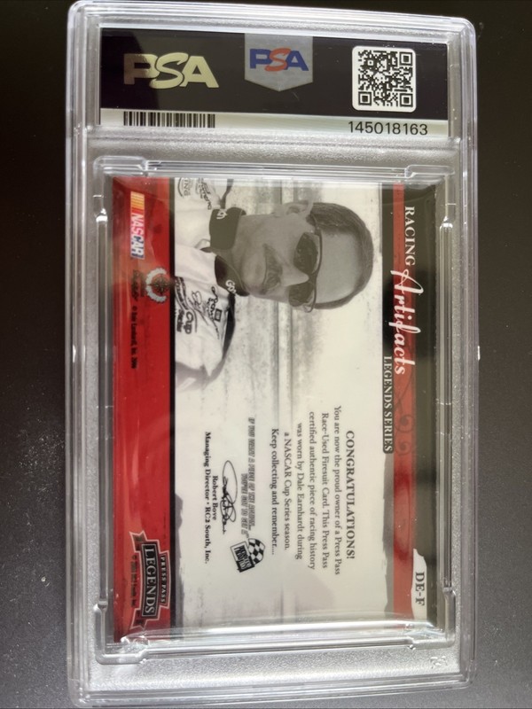 2006 Press Pass legends Dale Earnhardt Racing Artifacts bronze /399 PSA 7 Rare view 2