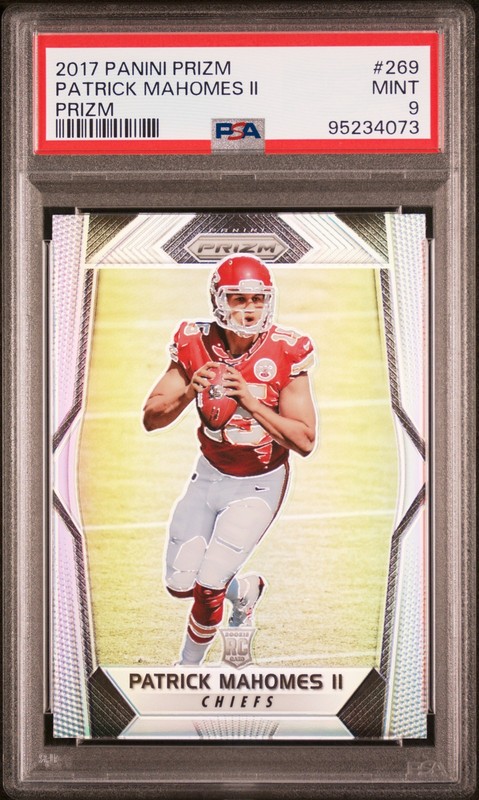 2017 PANINI PRIZM #269 PATRICK MAHOMES II ROOKIE RC PSA 9