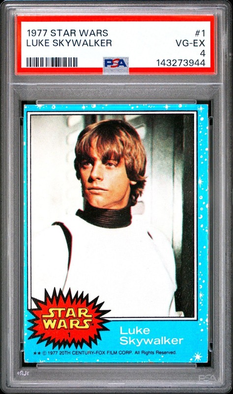 1977 TOPPS STAR WARS LUKE SKYWALKER #1 PSA 4