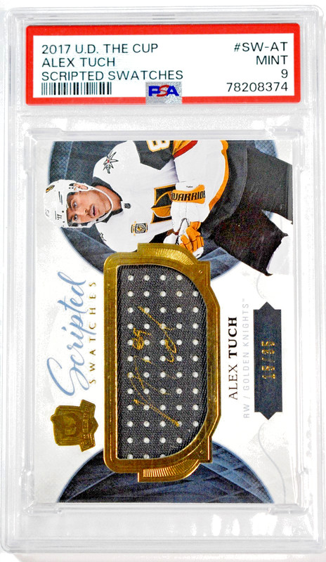 2017 UD The Cup Scripted Swatches Alex Tuch RC Rookie Auto /35 PSA 9 Pop 1
