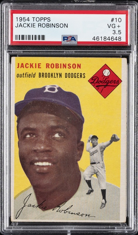 1954 TOPPS #10 JACKIE ROBINSON PSA 3.5