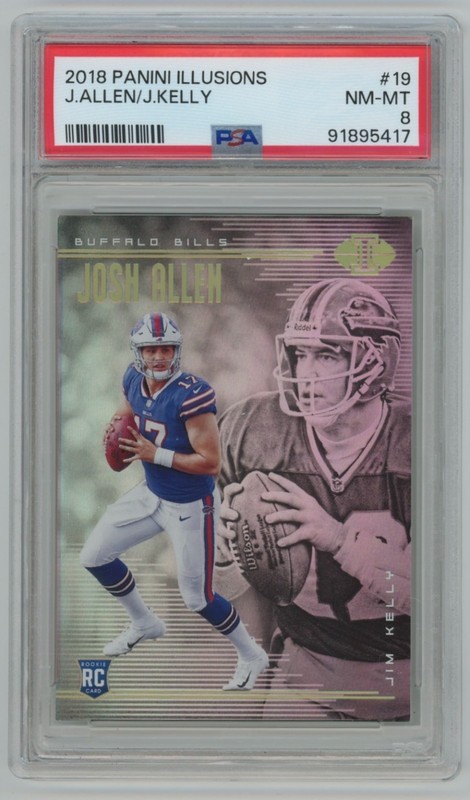 2019 Panini Illusions Josh Allen RC Jim Kelly #19 PSA 8 Rookie Buffalo Bills