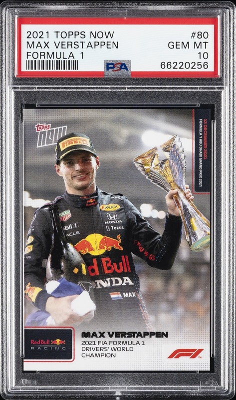 2021 TOPPS NOW FORMULA 1 #80 MAX VERSTAPPEN PSA 10 view 1