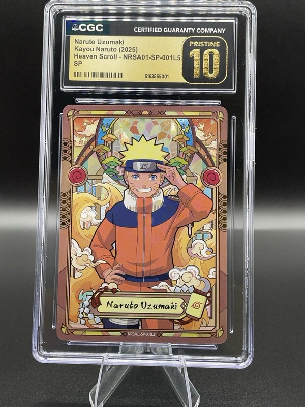 KAYOU 2025 NRSA01 EN-US Naruto Uzumaki SP #001L5 CGC Pristine 10 Gem Mint Card
