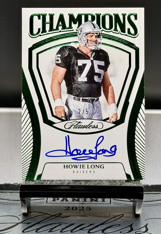 2025 Flawless Hall of Fame Champions Howie Long Emerald Holo Auto,SSP#/5, HOF🏆