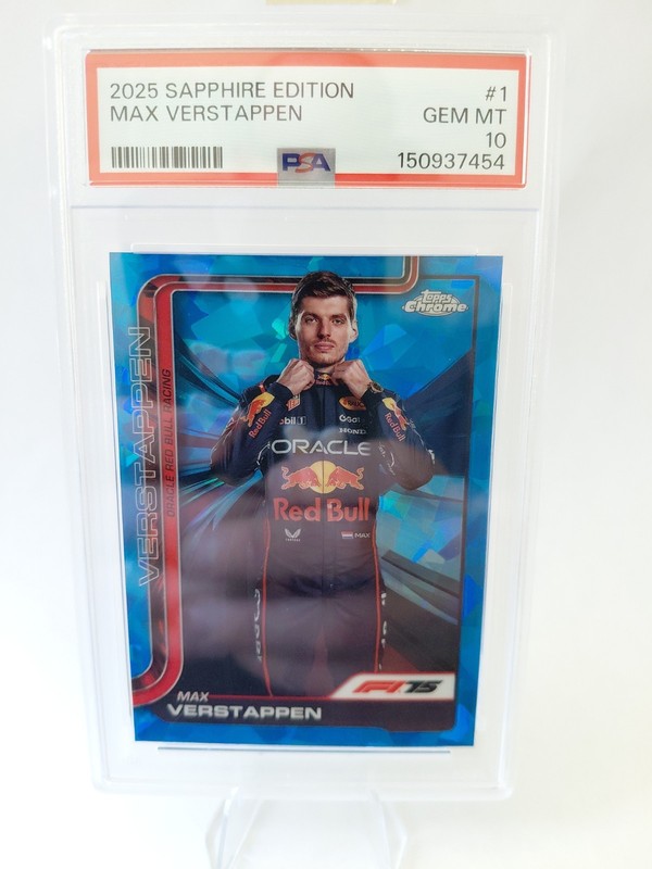 2025 Topps Chrome Sapphire #1 Max Verstappen PSA 10