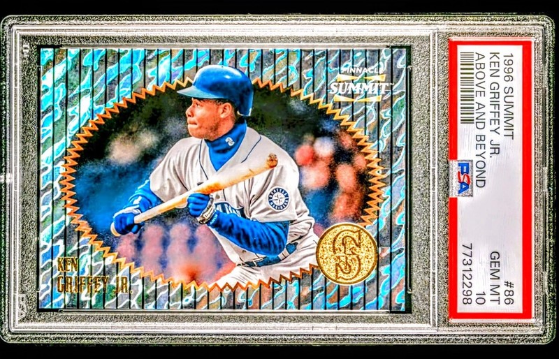 1996 KEN GRIFFEY JR PSA 10 PINNACLE SUMMIT ABOVE & BEYOND 1:800 PACKS 1/1 EBAY🔥