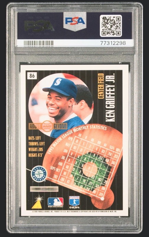 1996 KEN GRIFFEY JR PSA 10 PINNACLE SUMMIT ABOVE & BEYOND 1:800 PACKS 1/1 EBAY🔥 view 2