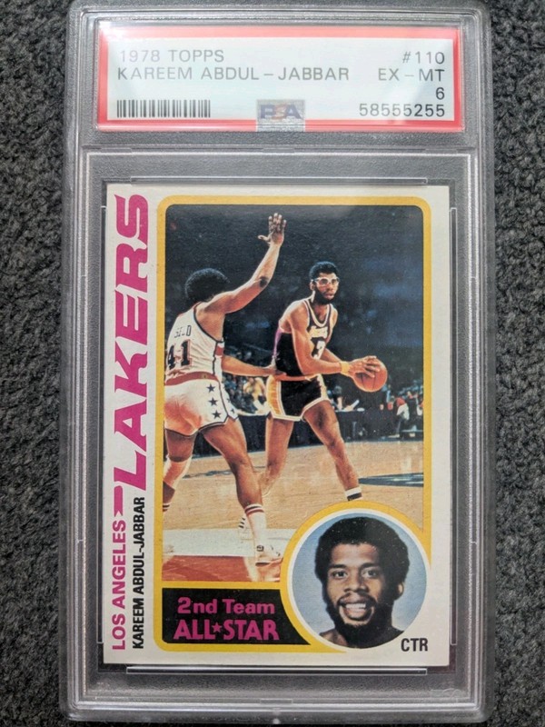 1978-79 TOPPS KAREEM ABDUL-JABBAR BASE CARD#110 PSA 6 EX-MT