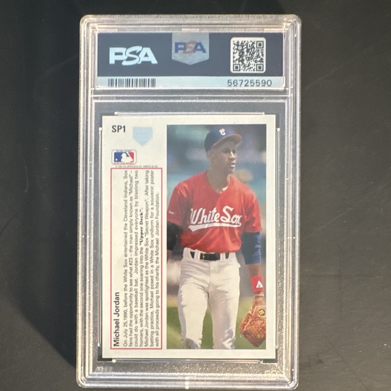 Upper Deck 1991 Michael Jordan #SP1 Short Print Insert PSA 8 White Sox view 2