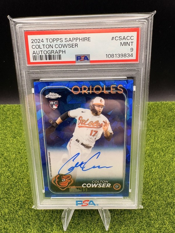 2024 Topps Chrome Sapphire Edition - Autographs Colton Cowser #CSA-CC /199 PSA 9