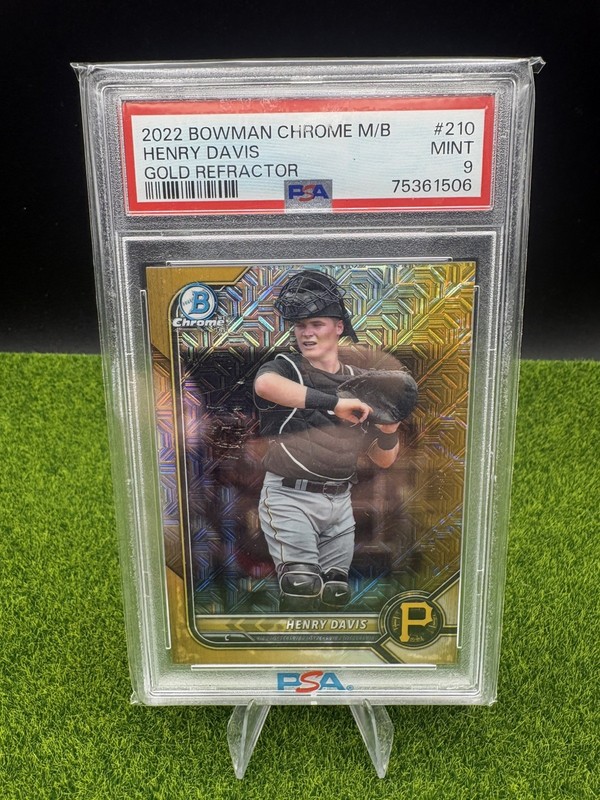 2022 Bowman Chrome - Prospects Henry Davis #BCP-210 Gold Refractor /50 PSA 9