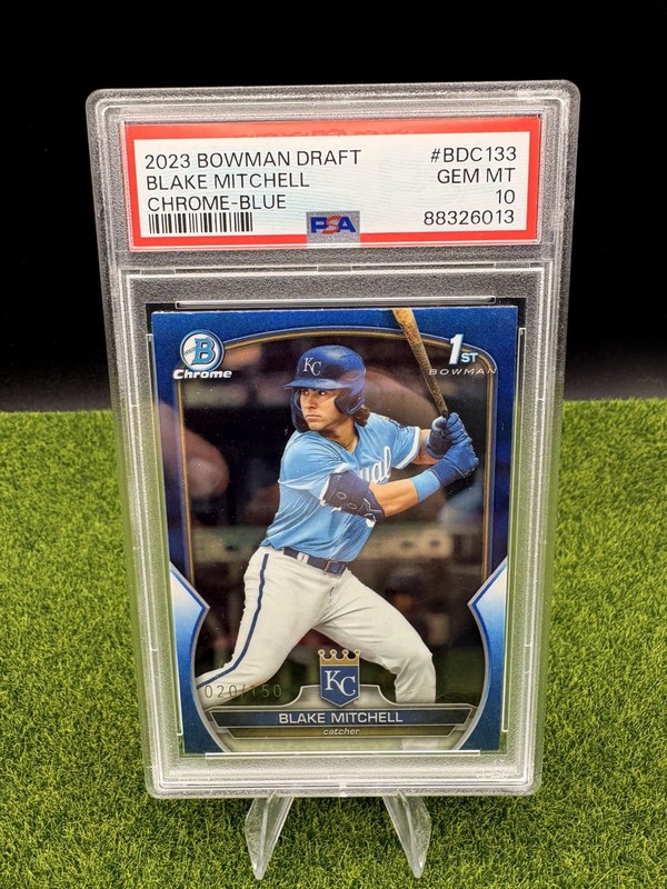 2023 Bowman - Chrome Blake Mitchell #BDC-133 Blue Refractor /150 (RC) PSA 10
