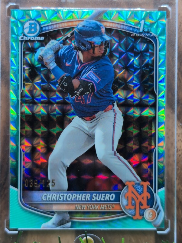 2025 Bowman Chrome Christopher Suero Aqua Geometric #BCP-191 /125 RC