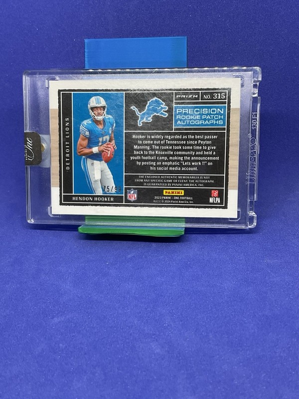 2023 Panini One Hendon Hooker Silver RPA /99 view 2