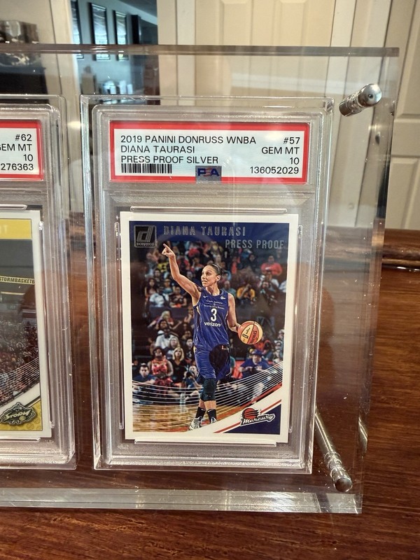 Framed Acrylic Display Paige Bueckers RC Psa 10 Diana Taurasi Breanna Stewart view 2