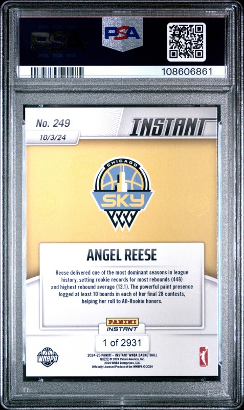 2024 PANINI INSTANT WNBA #249 ANGEL REESE PSA 10 view 2