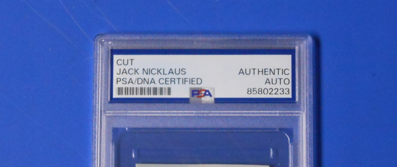 Jack Nicklaus Cut Signature & Inscription - PSA Authenticated view 2