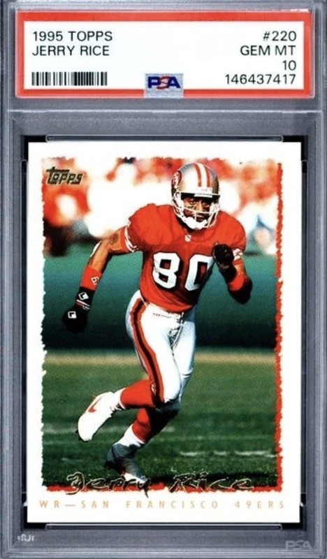 1995 Topps #220 Jerry Rice Card PSA 10 RARE Low Pop 63 HOF San Francisco 49ers