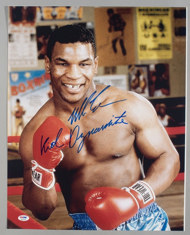 Mike Tyson Signed Kid Dynamite 16x20 Photo PSA/DNA COA Boxing Picture Autograph