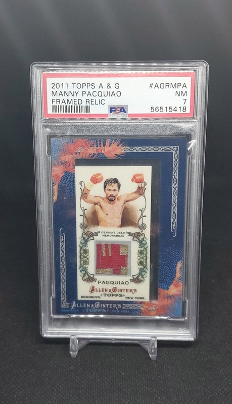 2011 Topps Allen Ginter MANNY PACQUIAO Framed Relic PSA 7