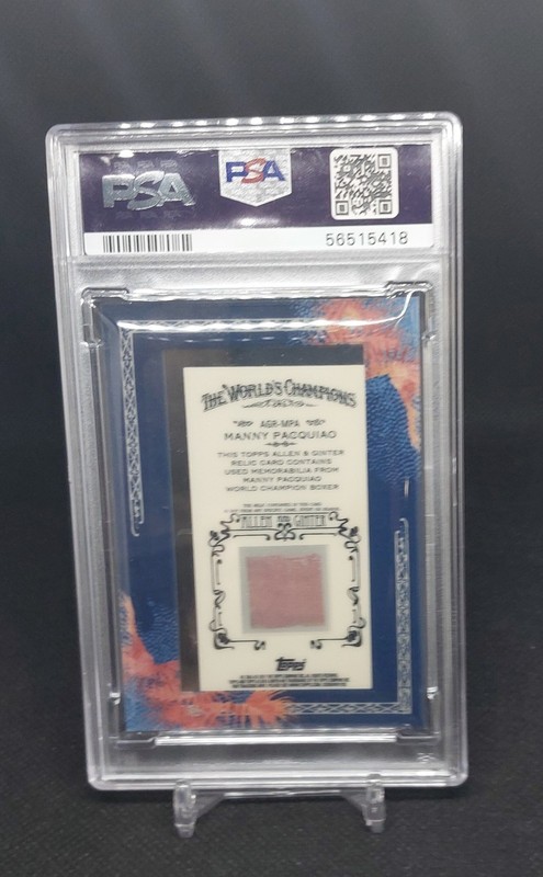 2011 Topps Allen Ginter MANNY PACQUIAO Framed Relic PSA 7 view 2