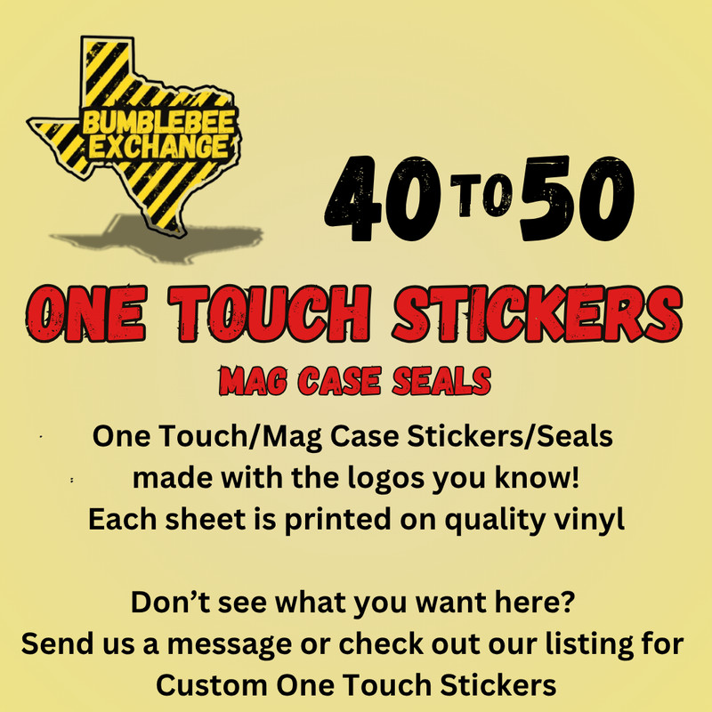 One Touch Stickers - 40 to 50 Stickers - Premium Vinyl - See Details
