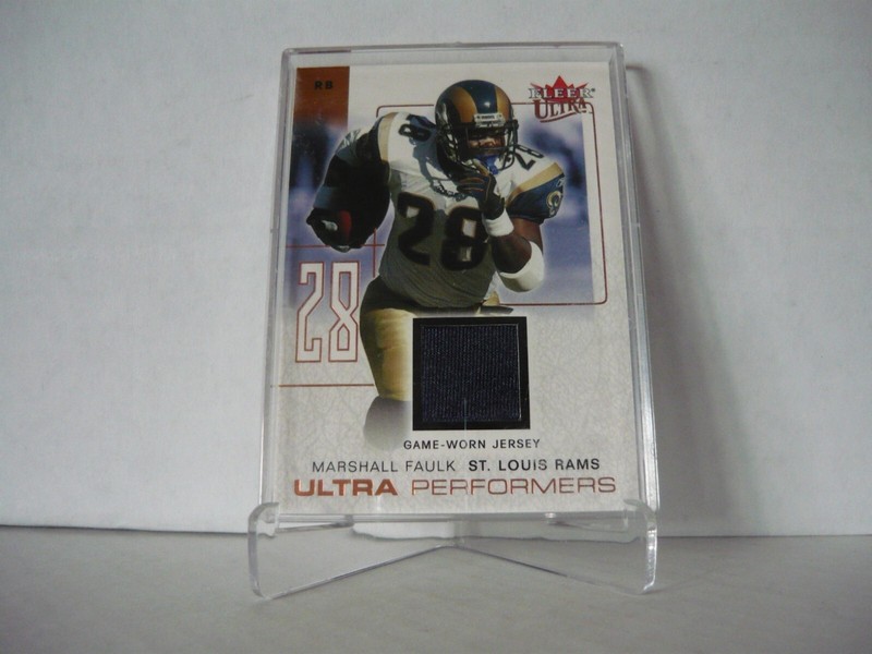 2004 Ultra Performers Game Used Copper Marshall Faulk *Game Used Jersey Piece