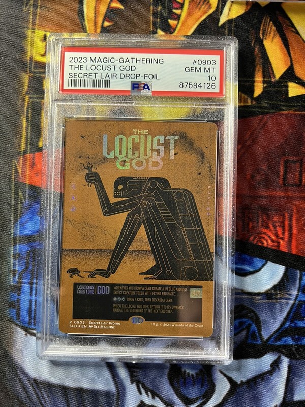 PSA 10 MTG The Locust God 0903 Secret Lair Drop Promo Foil POP 5!
