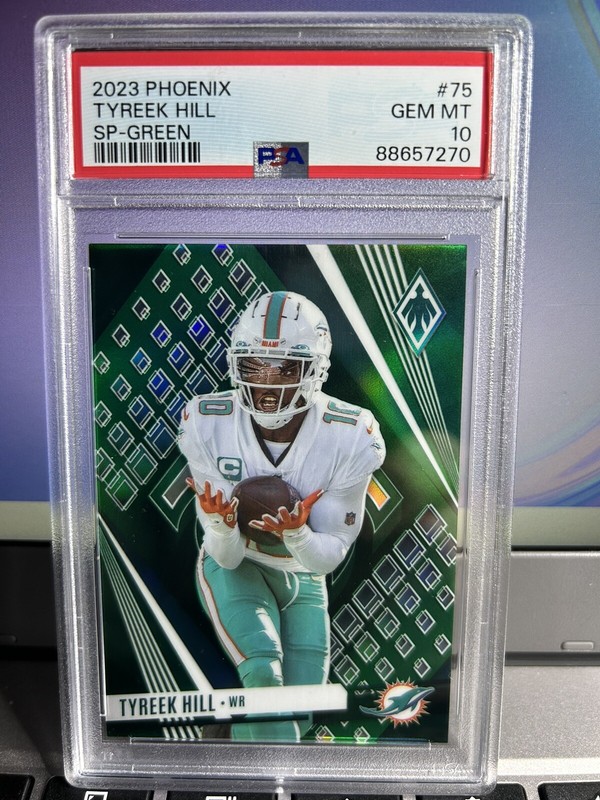 2023 Phoenix Tyreek Hill Green SP 🔥15/15🔥 Bookend! PSA 10 POP 4 eBay 1/1