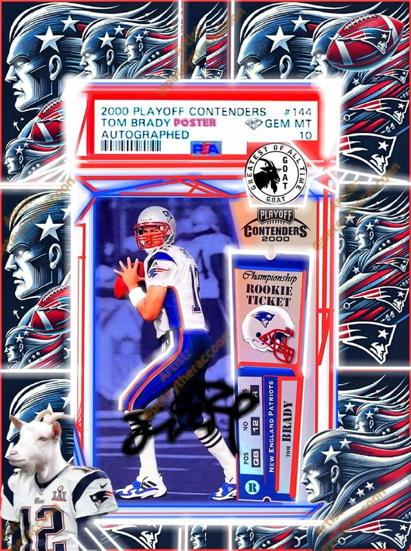 2000 Playoff Contenders Tom Brady Rookie #144 🔥Ultra-Rare 🔥 GOAT Poster /50!🫨