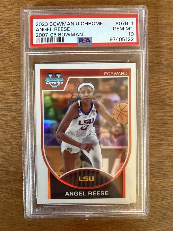 2023 Bowman U Chrome 2007-08 Retro Angel Reese RC Rookie PSA 10 GEM MINT