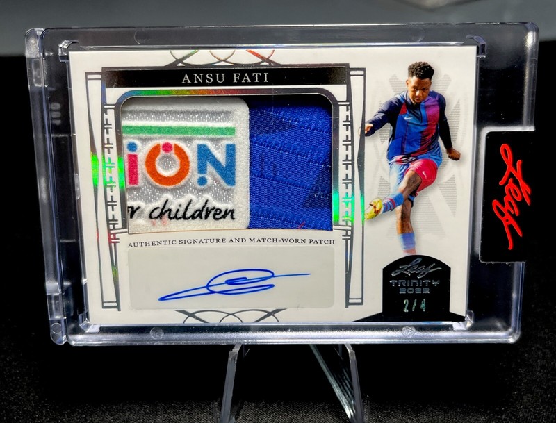 2022 Leaf Trinity Soccer Ansu Fati Match-Worn Patch & Auto 2/4 SICK PATCH🔥