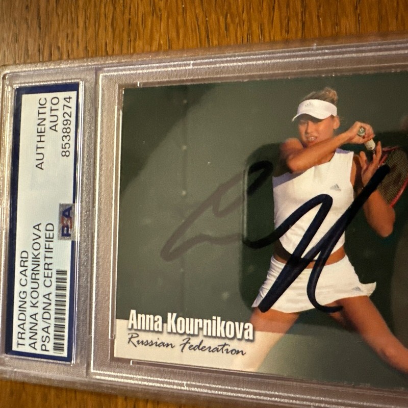 Anna Kournikova #signed  2003 NETPRO Tennis Player PSA Autograph Encased view 2