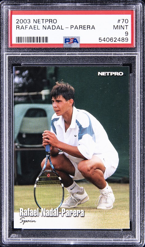 2003 NETPRO #70 RAFAEL NADAL-PARERA ROOKIE RC PSA 9 view 1