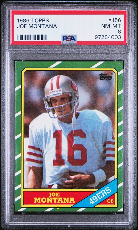 1986 TOPPS #156 JOE MONTANA PSA 8