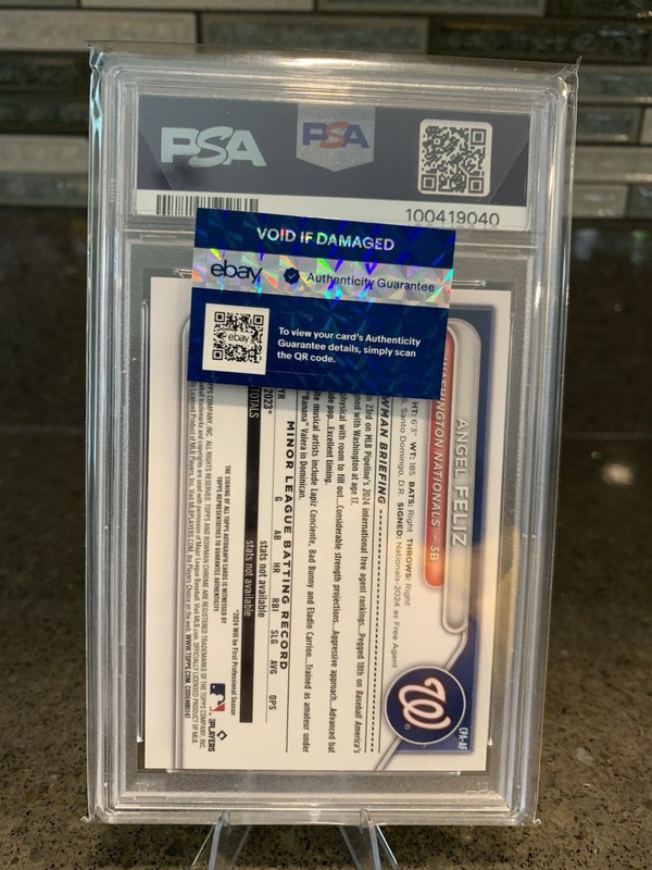 2024 Bowman Chrome 1st Angel Feliz #/25 Orange Shimmer Rookie Auto PSA 10 🤯 view 2