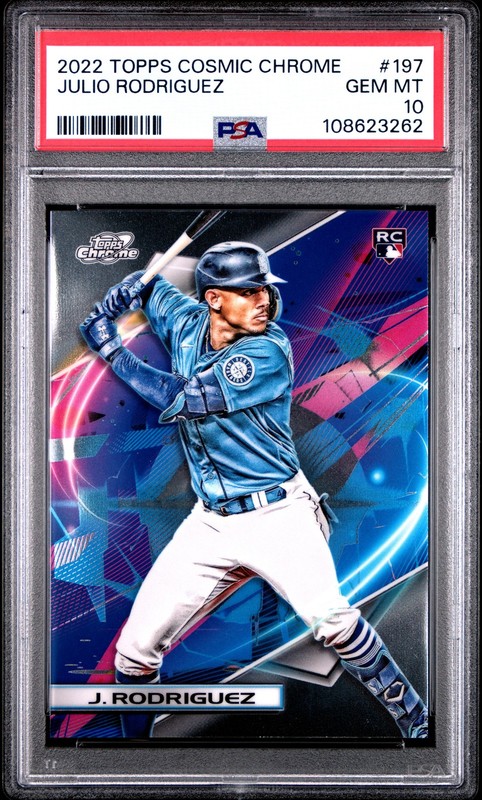 2022 TOPPS COSMIC CHROME #197 JULIO RODRIGUEZ ROOKIE RC PSA 10