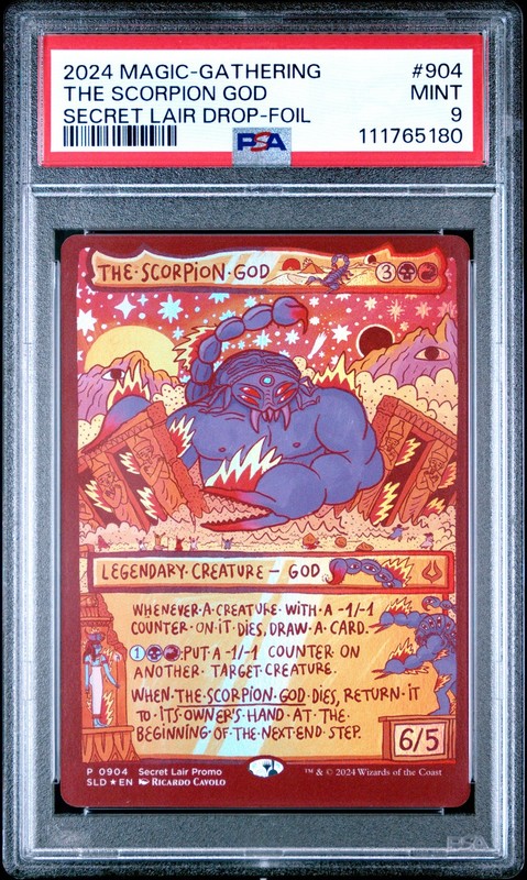 2024 MTG SECRET LAIR DROP FOIL #904 THE SCORPION GOD PSA 9