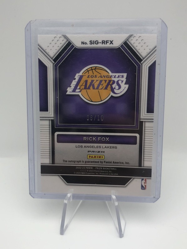 2022-23 PRIZM RICK FOX GOLD AUTO /10 view 2