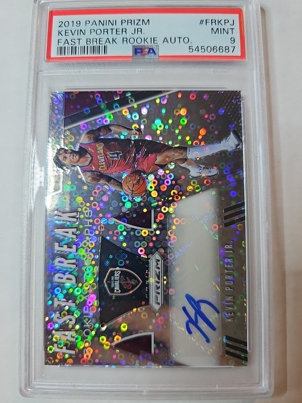 Kevin Porter Jr 2019 Prizm Fast Break Rookie Autograph Cavaliers PSA 9