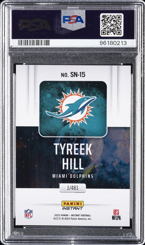 2023 PANINI INSTANT SUPERNOVA #SN15 TYREEK HILL PSA 10 view 2
