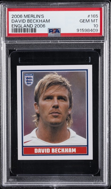 2006 MERLIN'S ENGLAND 2006 #165 DAVID BECKHAM PSA 10