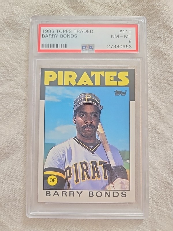 1986 Topps Traded Barry Bonds #11T PSA-8 Rookie RC Pittsburgh Pirates