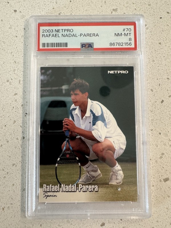 2003 Netpro Glossy Tennis #70 Rafael Nadal - Parera RC Rookie PSA 8 NM-MT