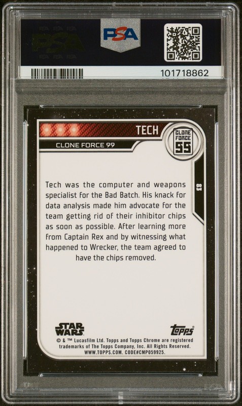2023 TOPPS CHROME STAR WARS #83 TECH PSA 10 view 2