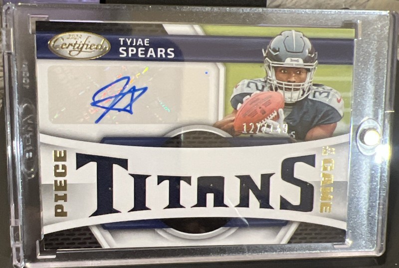 Tyjae Spears 2023 Certified Piece of the Game Rookie Patch Auto /149